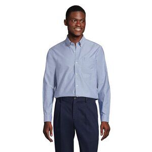 Lands' End Men's Traditional Fit No Iron Supima Oxford Dress Shirt Sz 16-33